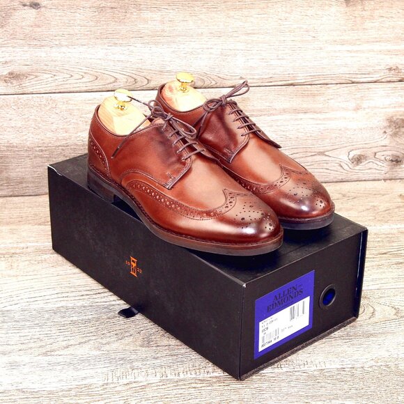 * NIB * $345 Allen Edmonds NOMAD Short Wing 8.5 D Coffee * add $15 new Trees - Picture 12 of 13